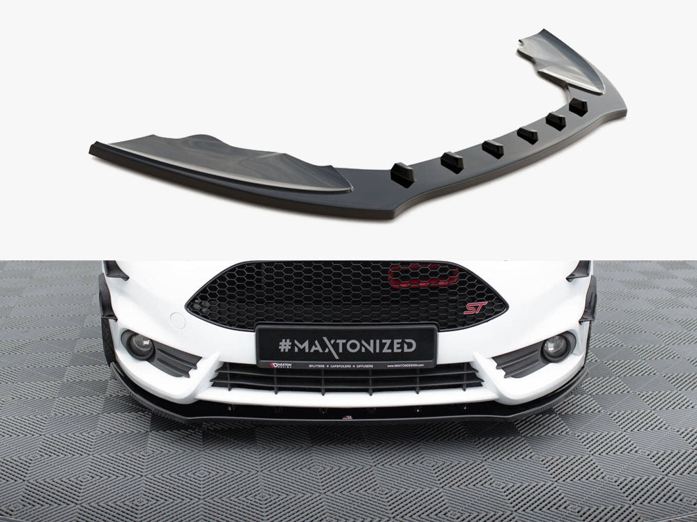 Maxton Design Front Splitter V.1 Ford Fiesta ST Mk7 FL - FO-FI-7F-ST-FD1G - Image 1