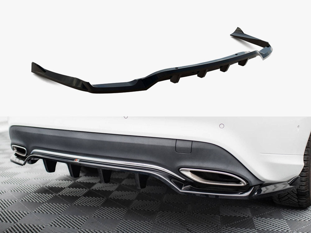 Maxton Design Rear Splitter (Vertical Bars) Mercedes-Benz CLA C117 Facelift - ME-CLA-117F-RD1G+RD2G - Image 1
