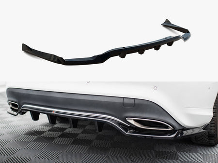 Maxton Design Rear Splitter (Vertical Bars) Mercedes-Benz CLA C117 Facelift - ME-CLA-117F-RD1G+RD2G - Image 1