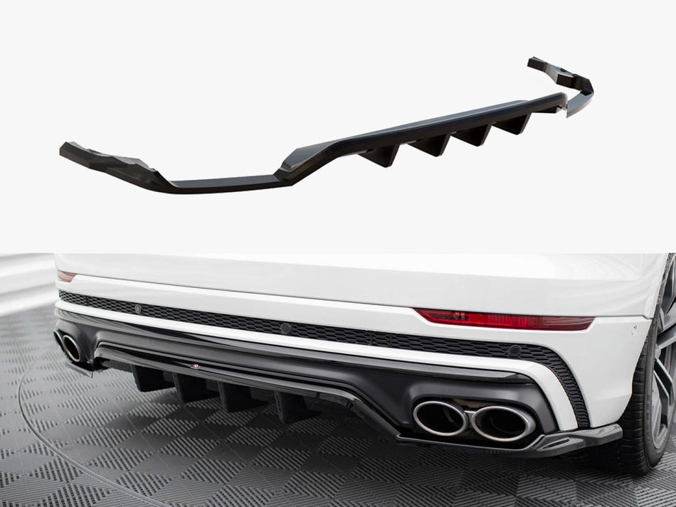 Maxton Design Central Rear Splitter (Vertical Bars) V.2 Audi SQ8 Mk1 - AU-SQ8-1-RD1G+RD2G - Image 1