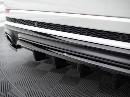 Maxton Design Central Rear Splitter (Vertical Bars) V.2 Audi SQ8 Mk1 - AU-SQ8-1-RD1G+RD2G - Image 6