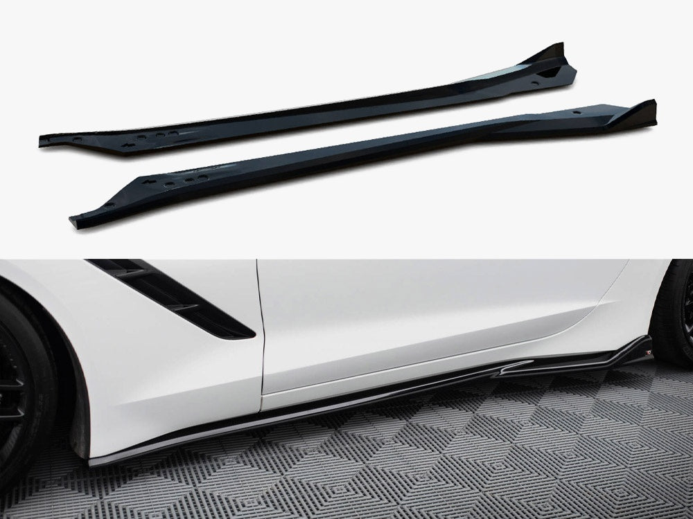 Maxton Design Side Skirts Diffusers V.2 Chevrolet Corvette C7 - CH-CO-C7-SD2G - Image 1