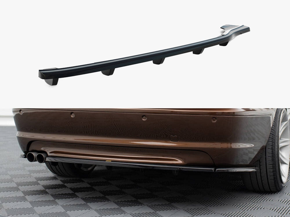 Central Rear Splitter (Vertical Bars) BMW 3 E46 Coupe M-Pack - Carbon Look