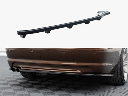Central Rear Splitter (Vertical Bars) BMW 3 E46 Coupe M-Pack - Carbon Look