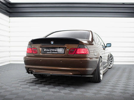 Maxton Design Central Rear Splitter (Vertical Bars) BMW 3 E46 Coupe M-Pack - BM-3-46-C-MPACK-RD1+RD2G - Image 2