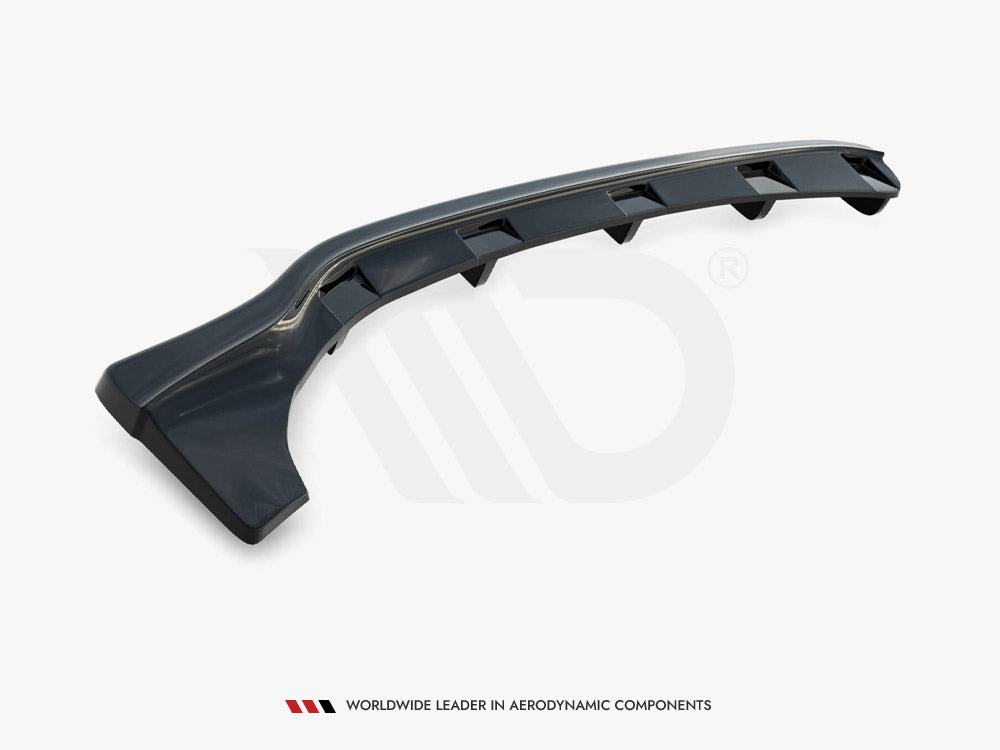 Maxton Design Central Rear Splitter (Vertical Bars) BMW 3 E46 Coupe M-Pack - Carbon Look - BM-3-46-C-MPACK-RD1+RD2C - Image 7