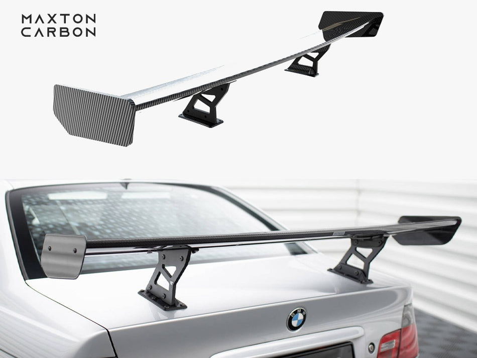 Maxton Design Carbon Spoiler With Internal Brackets Uprights BMW 3 Coupe E46 - CF-BM-3-46-C-WING5-INT-245-P - Image 1