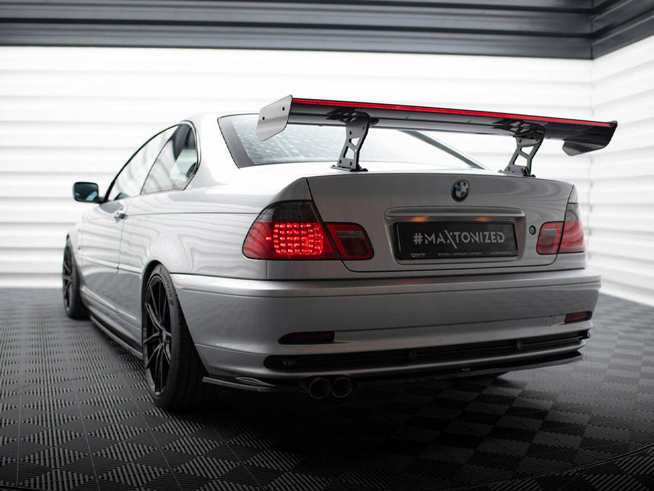 Carbon Spoiler With Internal Brackets Uprights + LED BMW 3 Coupe E46