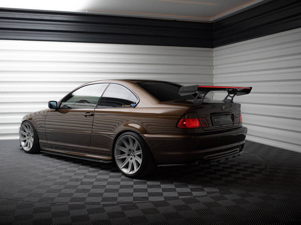 Carbon Spoiler With Internal Brackets Uprights + LED BMW 3 Coupe E46
