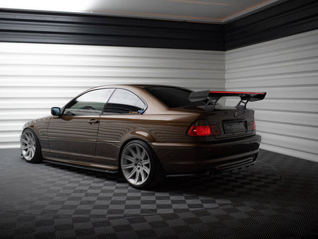 Carbon Spoiler With Internal Brackets Uprights + LED BMW 3 Coupe E46