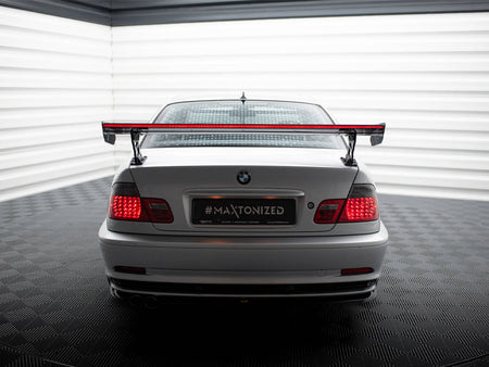 Carbon Spoiler With External Brackets Uprights + LED BMW 3 Coupe E46