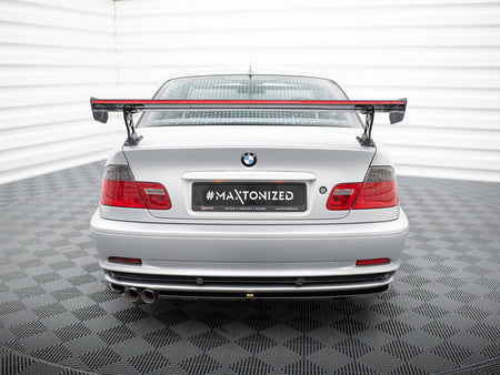Carbon Spoiler With External Brackets Uprights + LED BMW 3 Coupe E46
