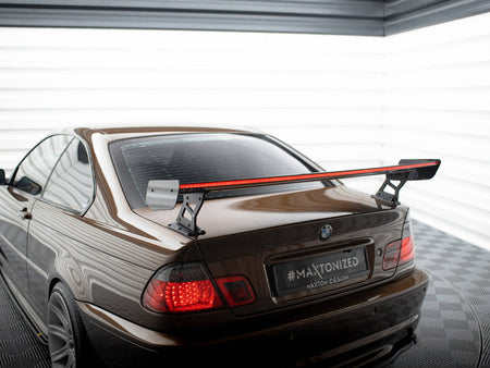 Carbon Spoiler With External Brackets Uprights + LED BMW 3 Coupe E46