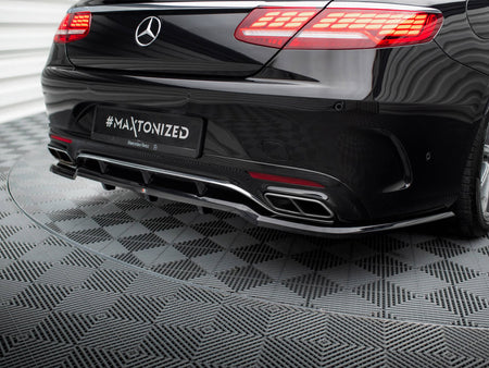 Maxton Design Rear Splitter (Vertical Bars) Mercedes-Benz S Coupe AMG-Line C217 Facelift - ME-S-C217-AMGLINE-C-RD1G+RD2G - Image 5