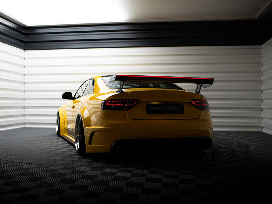 Carbon Spoiler With External Brackets Uprights + LED Audi A5 Coupe 8T