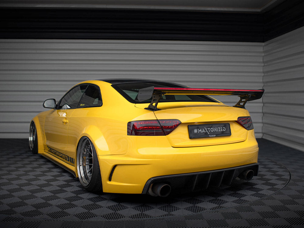 Maxton Design Carbon Spoiler With External Brackets Uprights + LED Audi A5 Coupe 8T - CF-AU-A5-1-WING5-EXT-245-P+LED - Image 4