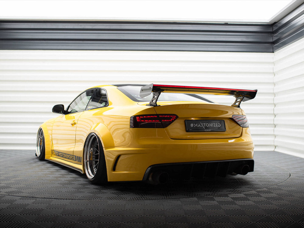 Maxton Design Carbon Spoiler With External Brackets Uprights + LED Audi A5 Coupe 8T - CF-AU-A5-1-WING5-EXT-245-P+LED - Image 7