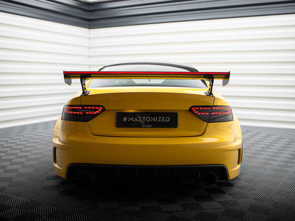 Maxton Design Carbon Spoiler With External Brackets Uprights + LED Audi A5 Coupe 8T - CF-AU-A5-1-WING5-EXT-245-P+LED - Image 9