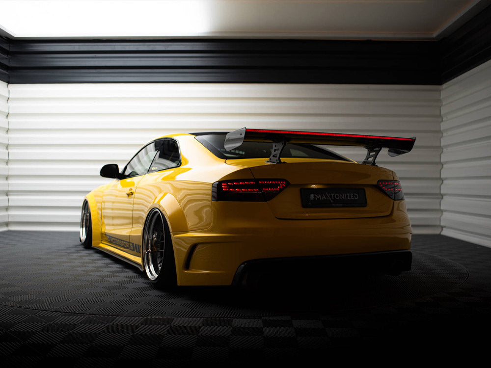 Carbon Spoiler With Internal Brackets Uprights + LED Audi A5 Coupe 8T
