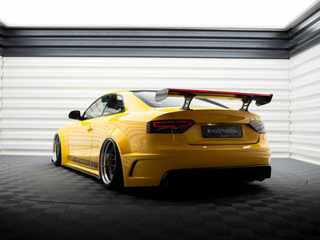 Carbon Spoiler With Internal Brackets Uprights + LED Audi A5 Coupe 8T