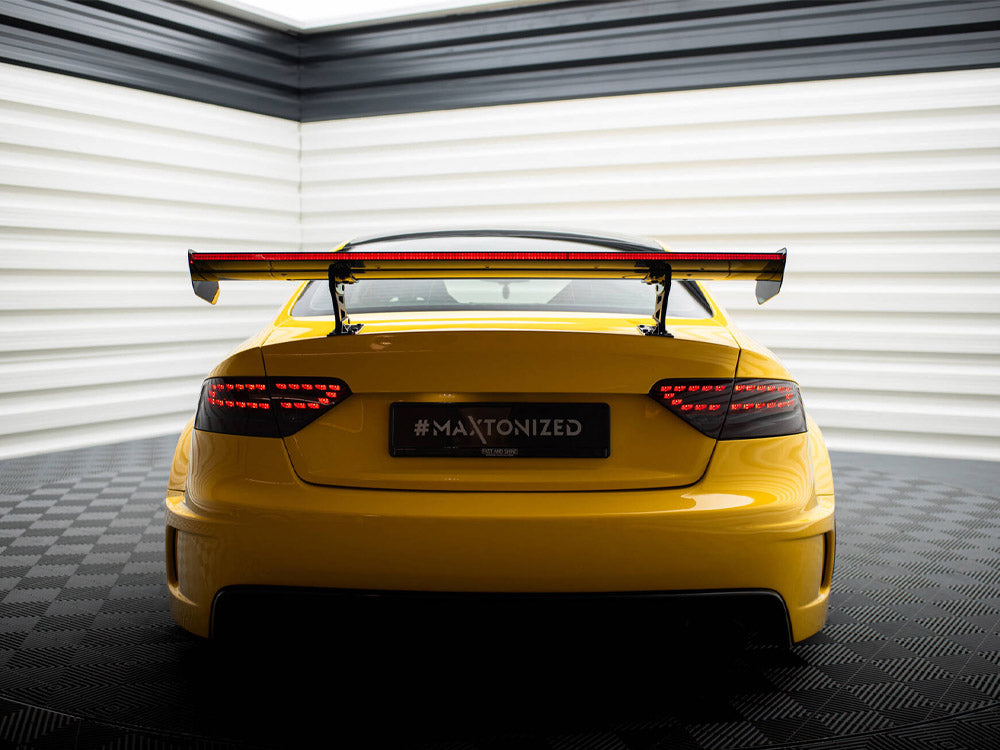 Carbon Spoiler With Internal Brackets Uprights + LED Audi A5 Coupe 8T
