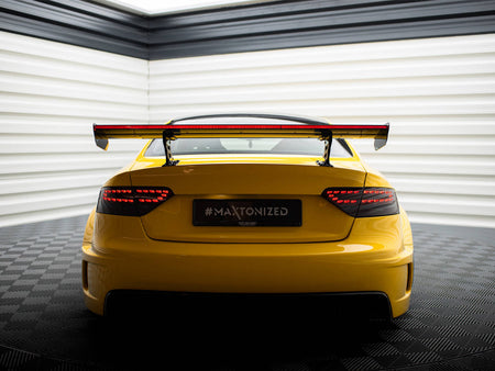 Carbon Spoiler With Internal Brackets Uprights + LED Audi A5 Coupe 8T