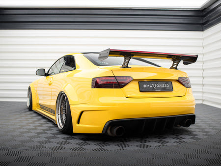 Carbon Spoiler With Internal Brackets Uprights + LED Audi A5 Coupe 8T