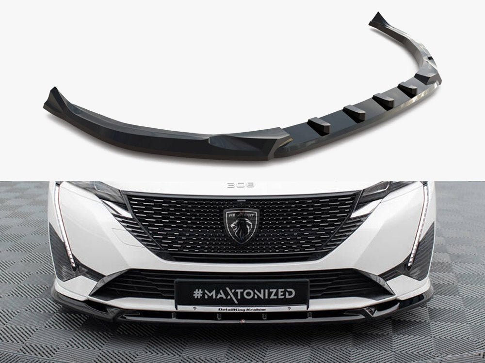 Maxton Design Front Splitter Peugeot 308 GT Mk3 - PE-308-3-GT-SW-FD1G - Image 1
