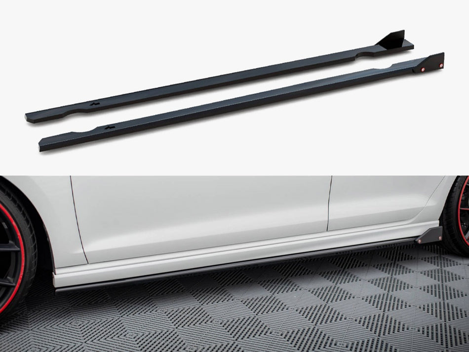 Maxton Design Side Skirts Diffusers V.3 + Flaps Volkswagen Golf R / R-Line Mk7 - VW-GO-7-R-SD3G+SF1B - Image 1