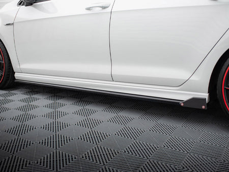 Side Skirts Diffusers V.3 + Flaps Volkswagen Golf R / R-Line Mk7