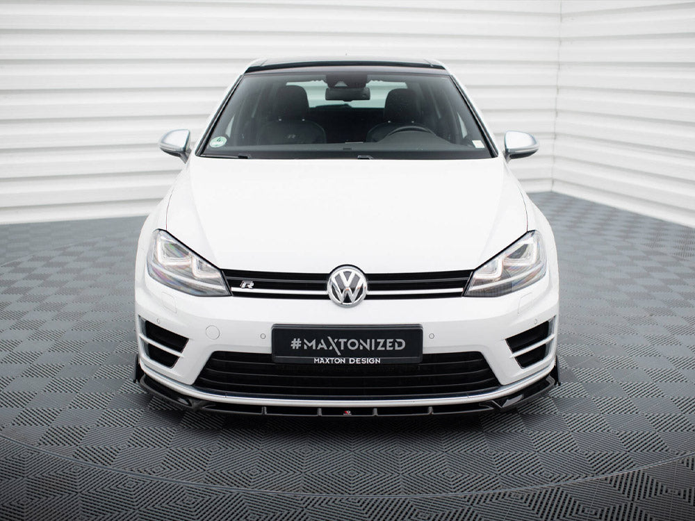 Maxton Design Front Splitter V.5 + Flaps Volkswagen Golf R / R-Line Mk7 - VW-GO-7-R-FD5G+FSF1B - Image 3