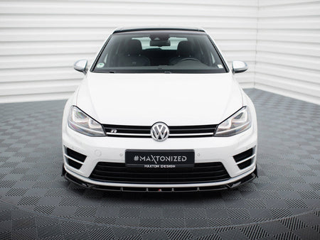 Maxton Design Front Splitter V.5 + Flaps Volkswagen Golf R / R-Line Mk7 - VW-GO-7-R-FD5G+FSF1B - Image 3