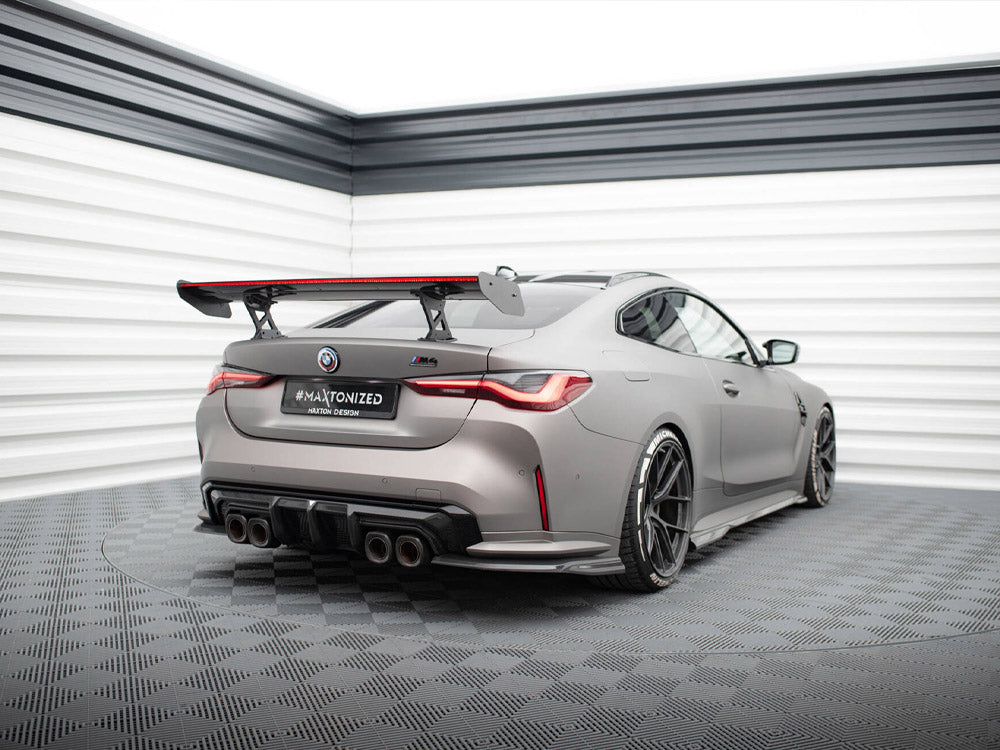 Maxton Design Carbon Spoiler With Internal Brackets Uprights + LED BMW M4 G82 / G82 Facelift / M440i / 4 M-Pack G22 / G22 Facelift - CF-BM-4-G82-M-WING5-INT-245-P+LED - Image 5
