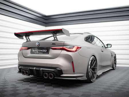 Maxton Design Carbon Spoiler With Internal Brackets Uprights + LED BMW M4 G82 / G82 Facelift / M440i / 4 M-Pack G22 / G22 Facelift - CF-BM-4-G82-M-WING5-INT-245-P+LED - Image 6