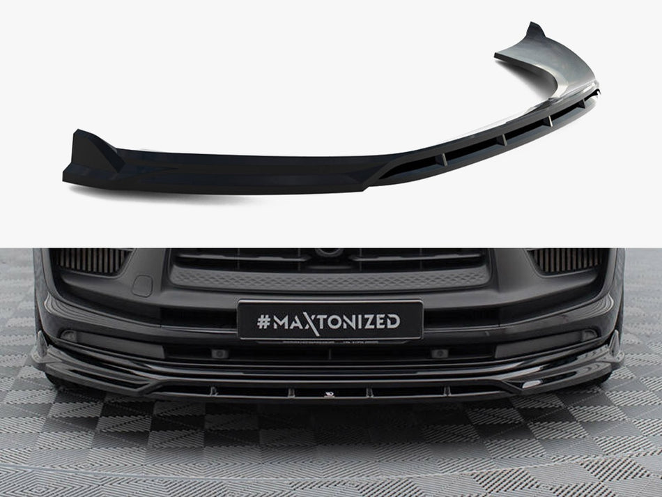 Maxton Design Front Splitter Porsche Macan GTS Mk1 Facelift 2 - PO-MA-1F-GTS-FD1G+FD1RG - Image 1