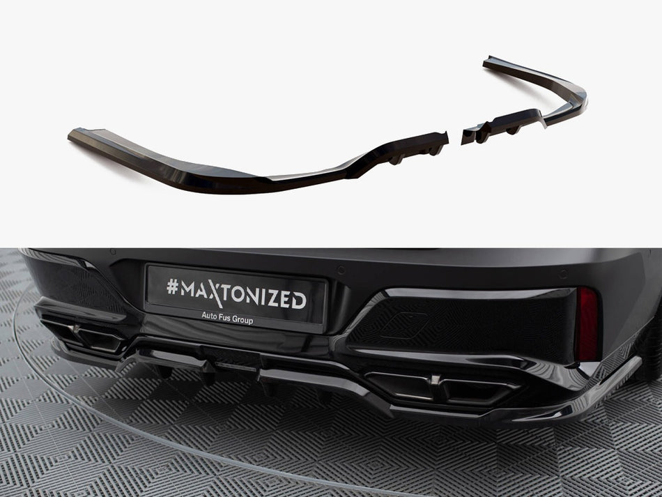 Maxton Design Central Rear Splitter (Vertical Bars) BMW M760e G70 - BM-7-G70-M760E-RSD1G+RD1G - Image 1