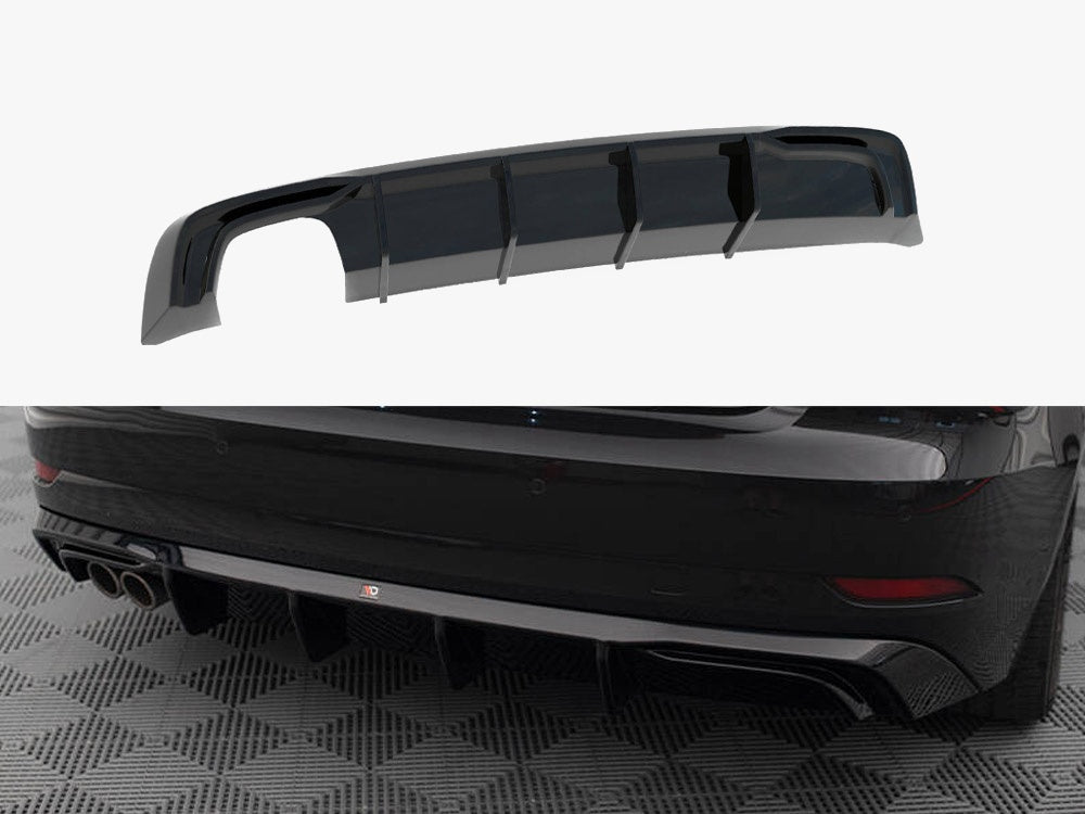 Maxton Design Rear Valance Audi A3 Sportback 8V Facelift (Version with double exhaust tip) - AU-A3-3F-SB-RS1GOO_ - Image 1