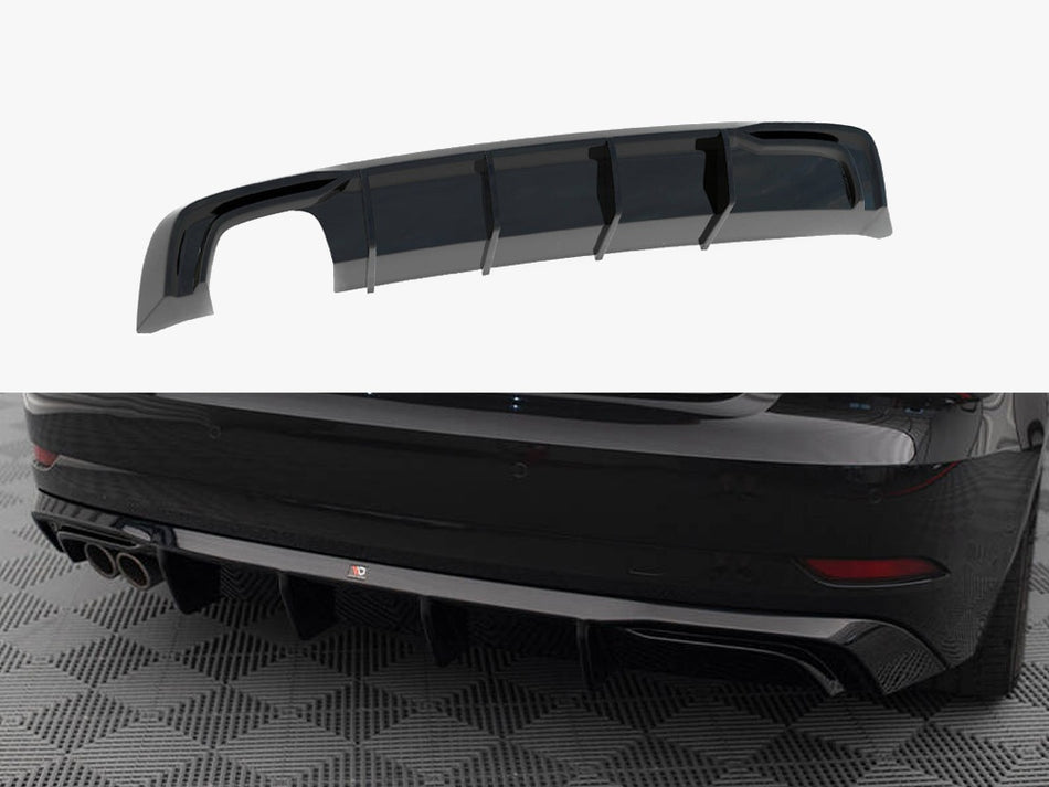 Maxton Design Rear Valance Audi A3 Sportback 8V Facelift (Version with double exhaust tip) - AU-A3-3F-SB-RS1GOO_ - Image 1