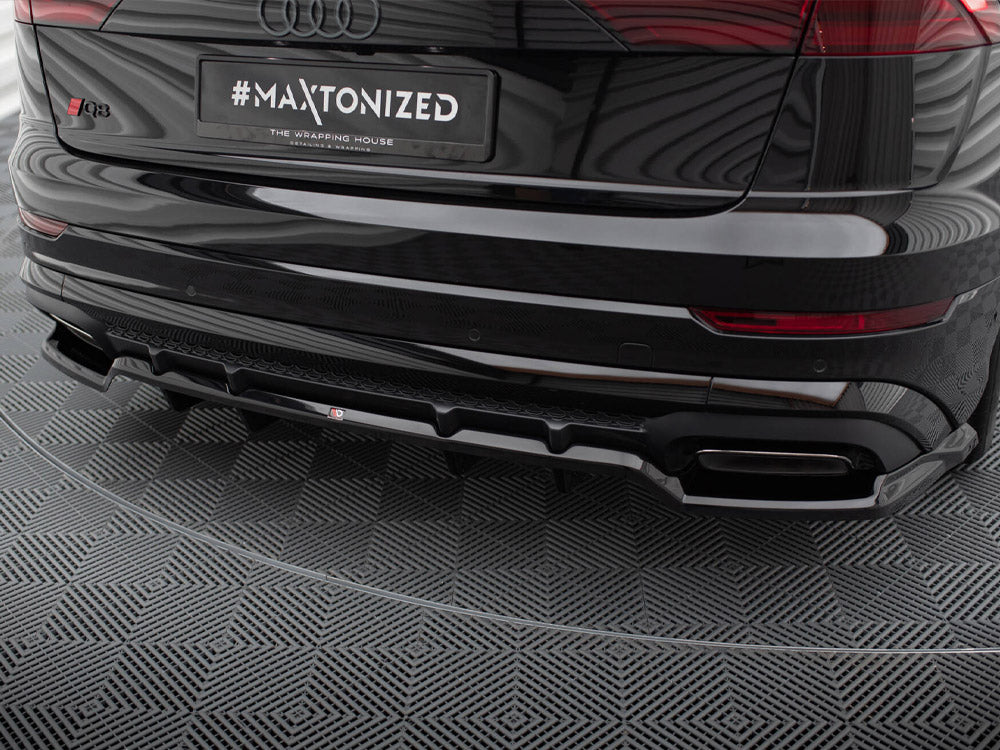 Rear Splitter (Vertical Bars) V.1 Audi SQ8 / Q8 S-Line Mk1 Facelift