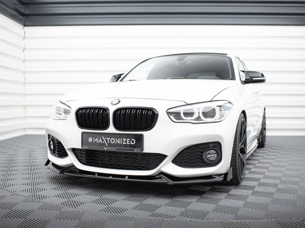 Maxton Design Front Splitter V.5 + Flaps BMW 1 M-Pack / M140i F20 Facelift - BM-1-F20F-M-FD5G+FSF1B - Image 2