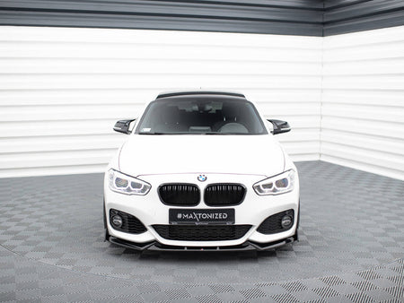 Maxton Design Front Splitter V.5 + Flaps BMW 1 M-Pack / M140i F20 Facelift - BM-1-F20F-M-FD5G+FSF1B - Image 3