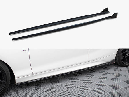 Maxton Design Side Skirts Diffusers V.4 + Flaps BMW 1 M-Pack / M140i F20 Facelift - BM-1-F20F-M-SD4G+SF1B - Image 1