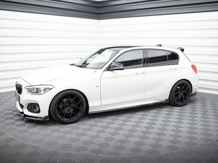 Maxton Design Side Skirts Diffusers V.4 + Flaps BMW 1 M-Pack / M140i F20 Facelift - BM-1-F20F-M-SD4G+SF1B - Image 2