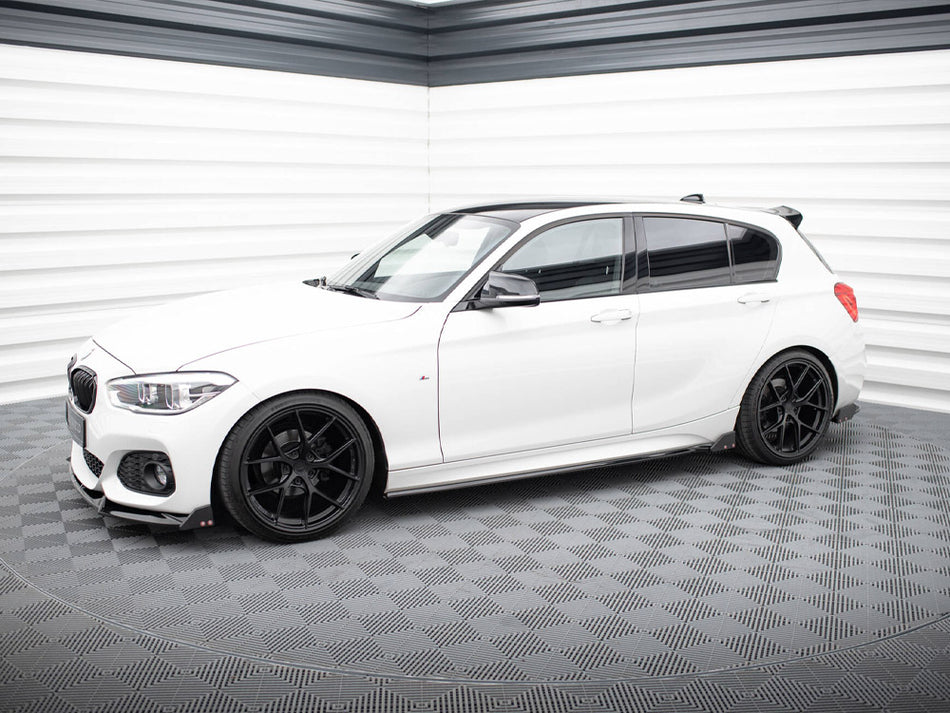 Maxton Design Side Skirts Diffusers V.4 + Flaps BMW 1 M-Pack / M140i F20 Facelift - BM-1-F20F-M-SD4G+SF1B - Image 2