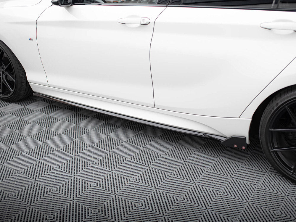 Maxton Design Side Skirts Diffusers V.4 + Flaps BMW 1 M-Pack / M140i F20 Facelift - BM-1-F20F-M-SD4G+SF1B - Image 4