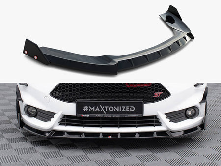 Maxton Design Front Splitter V.6 + Flaps Ford Fiesta ST Mk7 Facelift - FO-FI-7F-ST-FD6G+FSF1B - Image 1