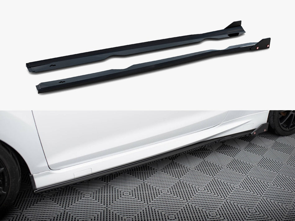 Maxton Design Side Skirts Diffusers V.4 + Flaps Ford Fiesta ST / ST-Line Mk7 - FO-FI-7/7F-ST-SD4G+SF1B - Image 1