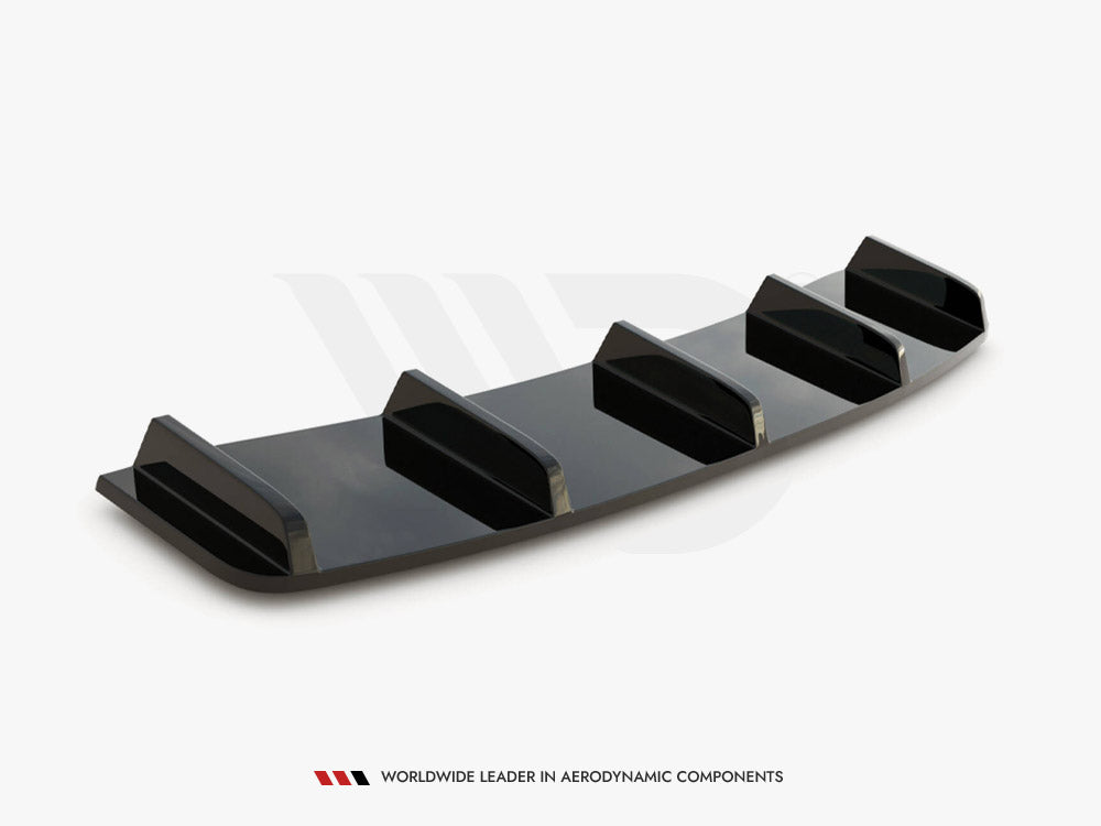 Maxton Design Central Rear Splitter (Vertical Bars) Audi A7 S-Line Facelift - AU-A7-1F-SLINE-RD1+RD2G - Image 7