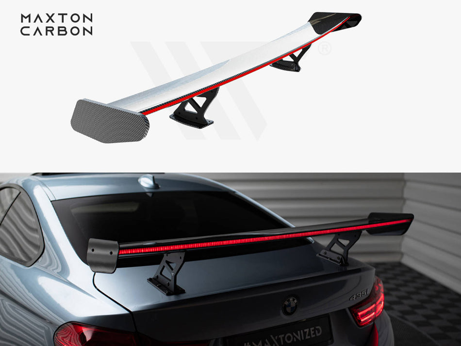 Carbon Spoiler With Internal Brackets Uprights + LED BMW M4 F82 / 4 F32 / 4 F32 M-Pack Coupe