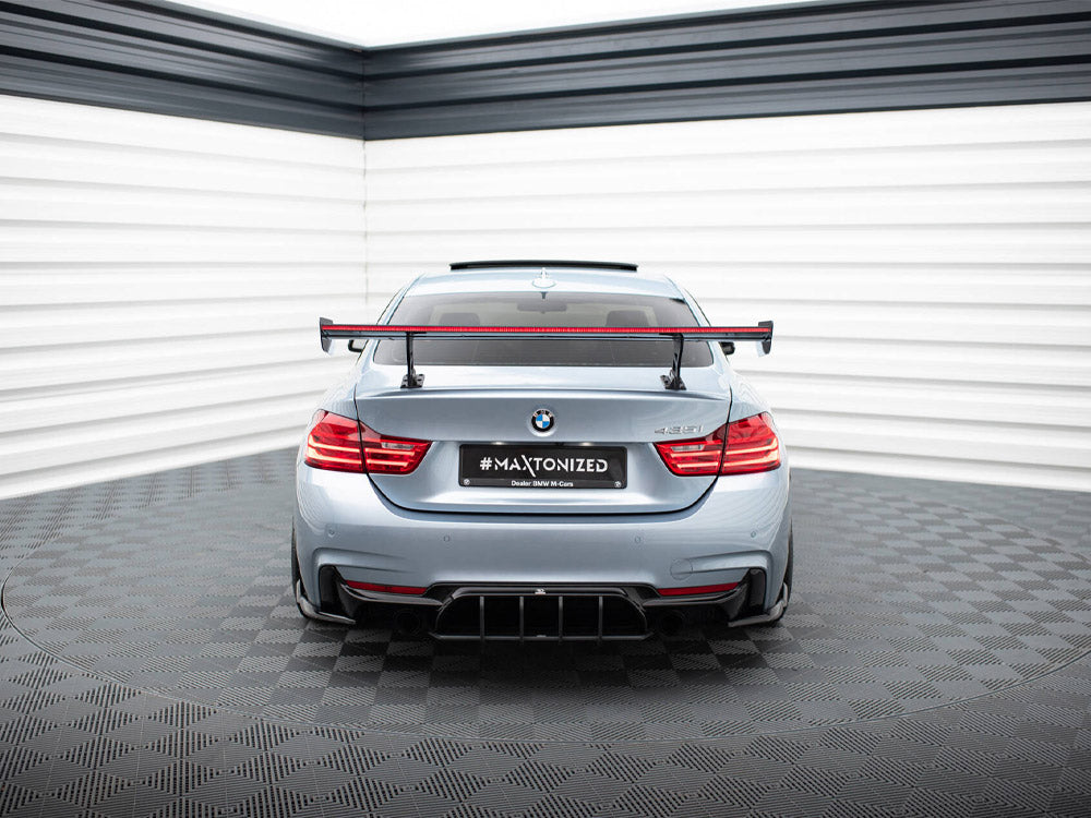 Carbon Spoiler With Internal Brackets Uprights + LED BMW 4 F32 / 4 F32 M-Pack Coupe